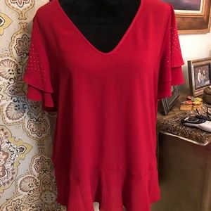 Red Michael Kors Blouse